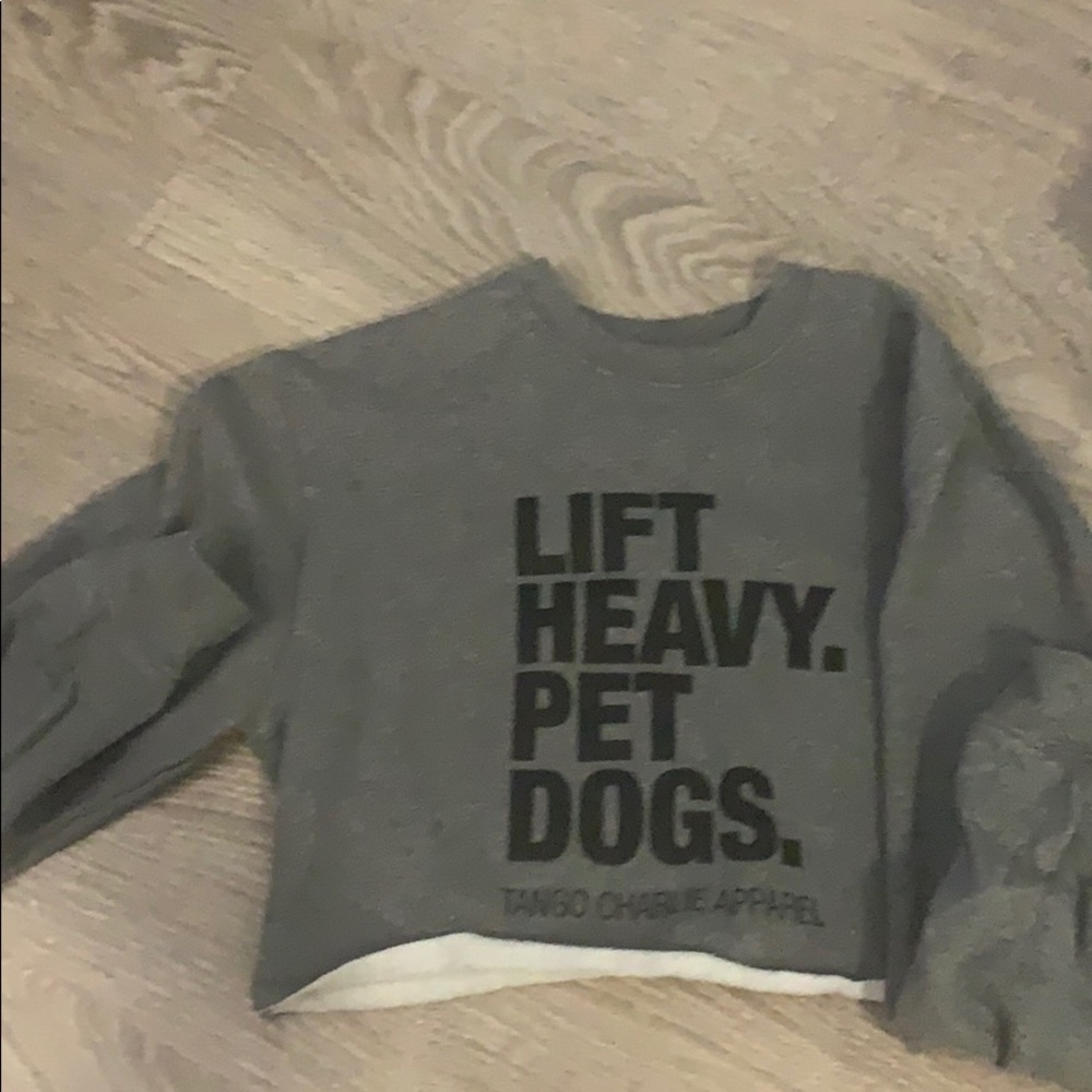 cropped crew neck